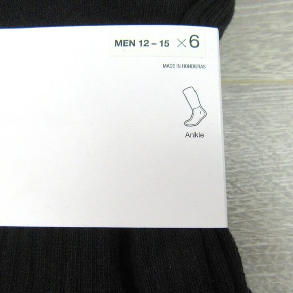 Nike Everyday Cushion Ankle Socks 6 Pack Mens Size XL 12-15 Black NEW - Picture 4 of 8